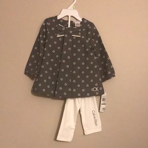 NWT!!! Calvin Klein baby girl’s outfit.